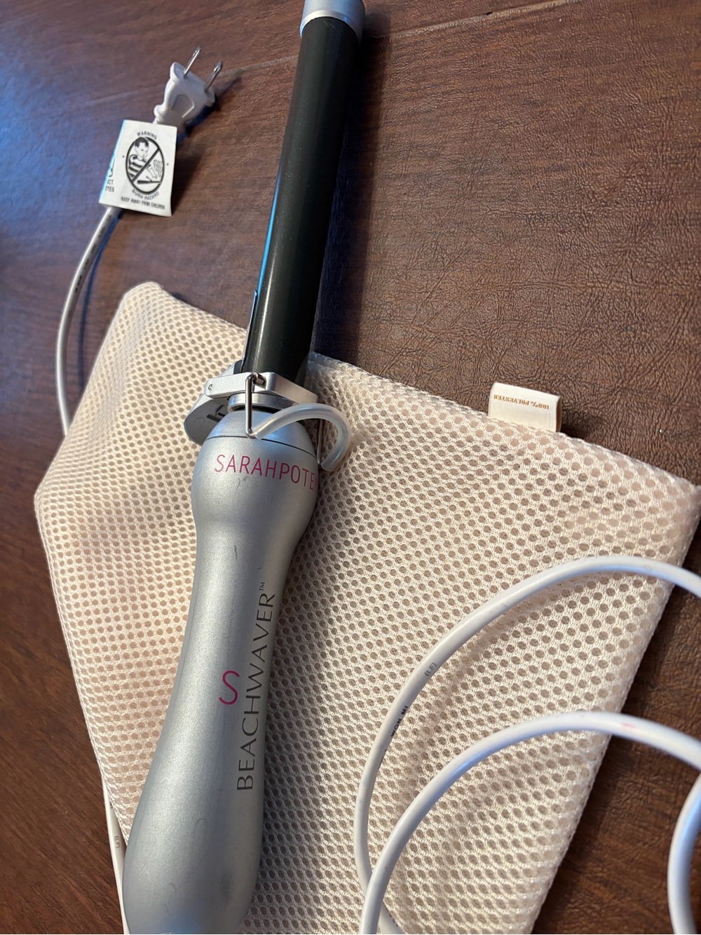 The Beachwaver Co. Sarah Potempa Silver and Black Curling Iron